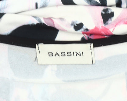 Womens UK Size 16 BASSINI Multicoloured Basic T-Shirt