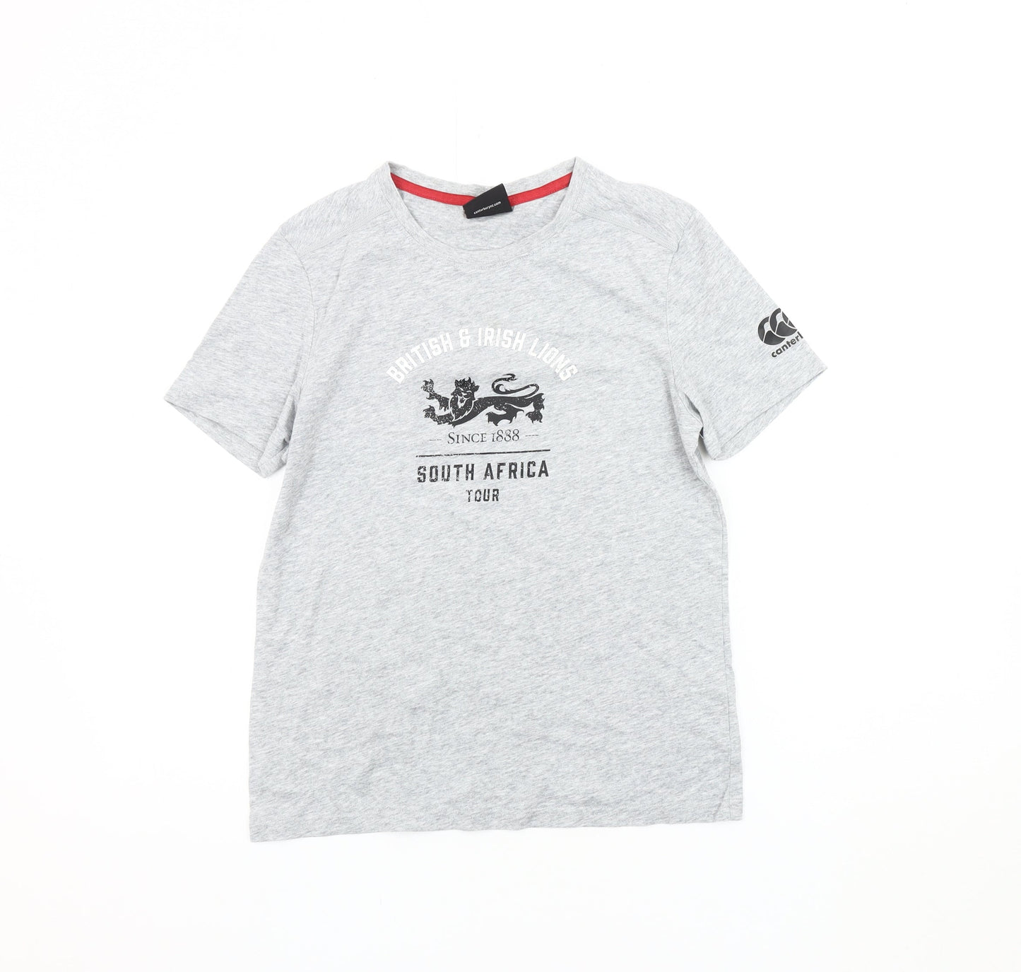 Canterbury Boys Grey T-Shirt 12 Years Rugby Graphic Print