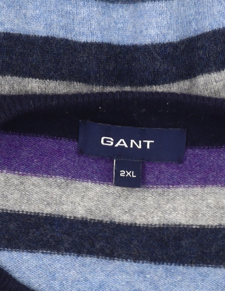 Gant Men's Multicoloured 2XL Wool Striped Pullover Jumper