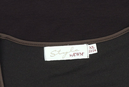 Womens UK Size 22 Style by EWM Brown Basic T-Shirt