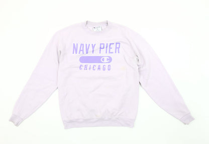 Mens UK Size M Champion Purple Pullover Sweatshirt
