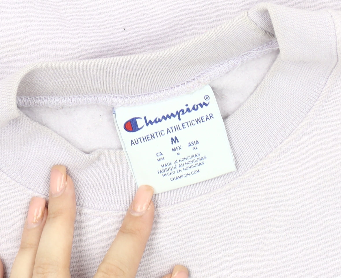 Mens UK Size M Champion Purple Pullover Sweatshirt