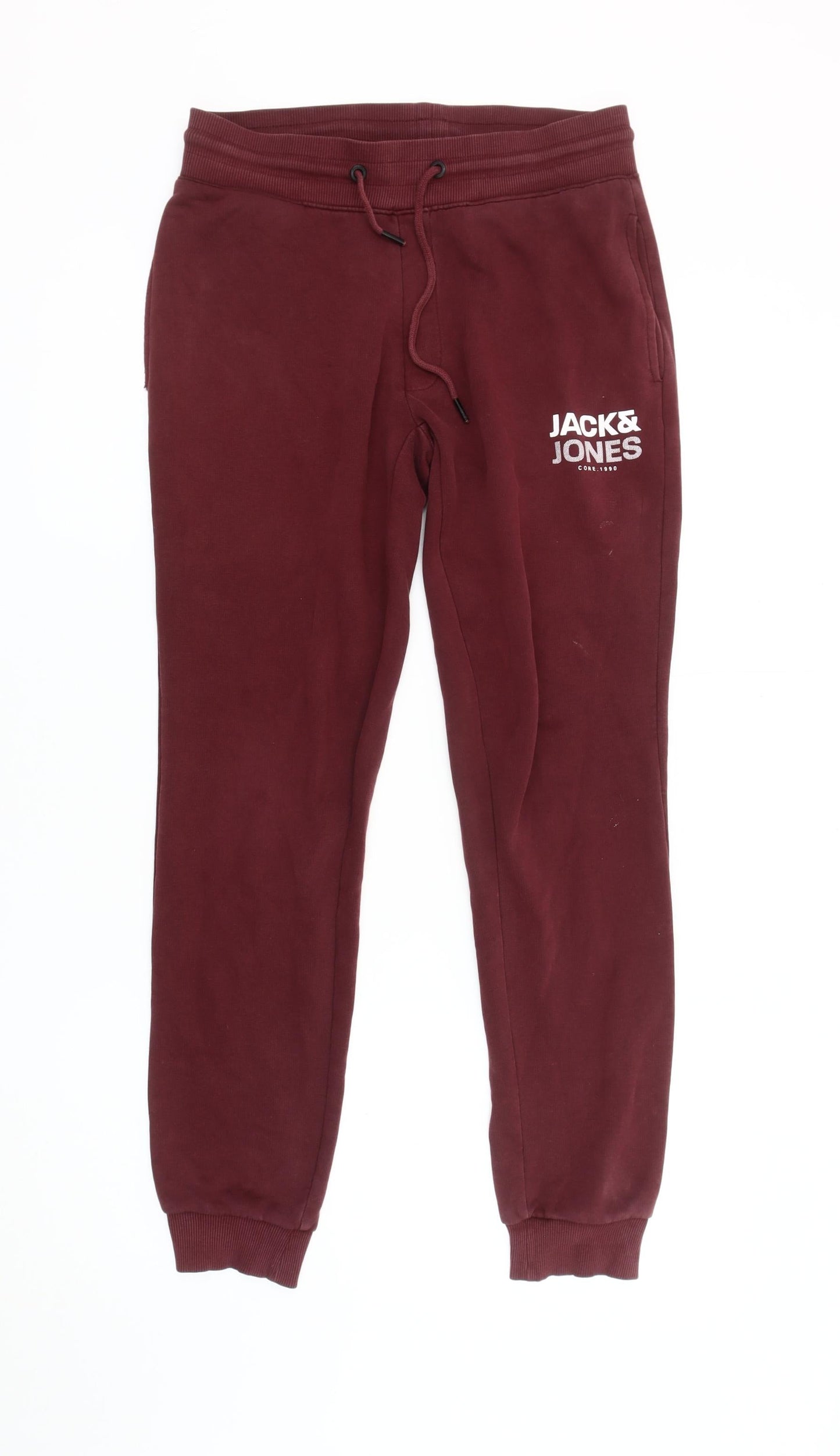 Jack & Jones XS Men's Red Joggers - Elastic Waist, Pockets
