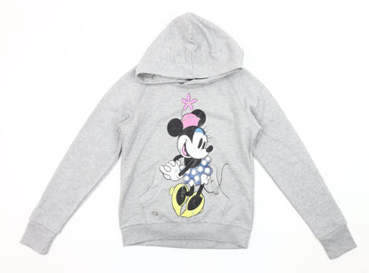 Womens UK Size 12 Disney Grey Pullover Hoodie