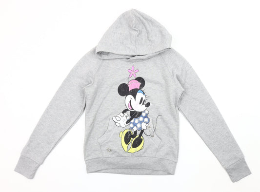 Womens UK Size 12 Disney Grey Pullover Hoodie