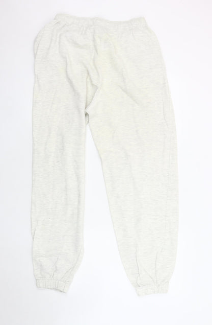 Puma Men's White Sweatpants M - Elastic Waist, Pockets