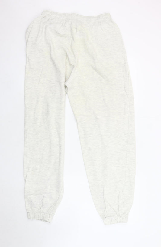 Puma Men's White Sweatpants M - Elastic Waist, Pockets