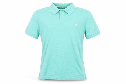 Penguin Boys Blue Polo Shirt L Short Sleeve Logo Casual