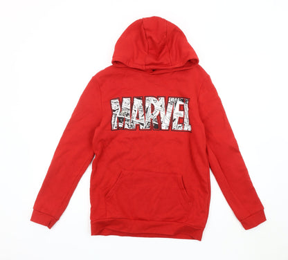 Marvel Boys Red Graphic Hoodie 11-12 Years Pullover Style