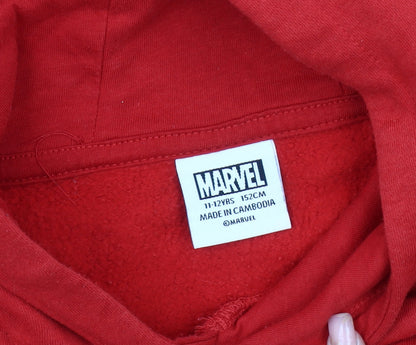 Marvel Boys Red Graphic Hoodie 11-12 Years Pullover Style
