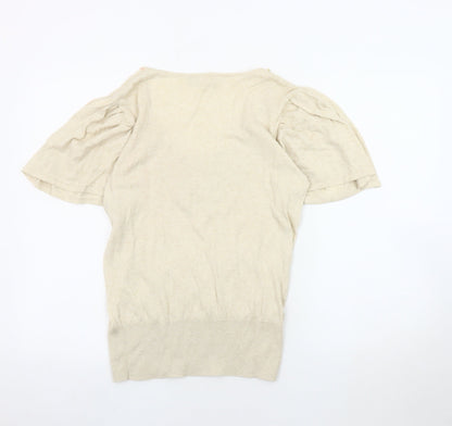 Womens UK Size 16 Debenhams Beige Pullover Jumper