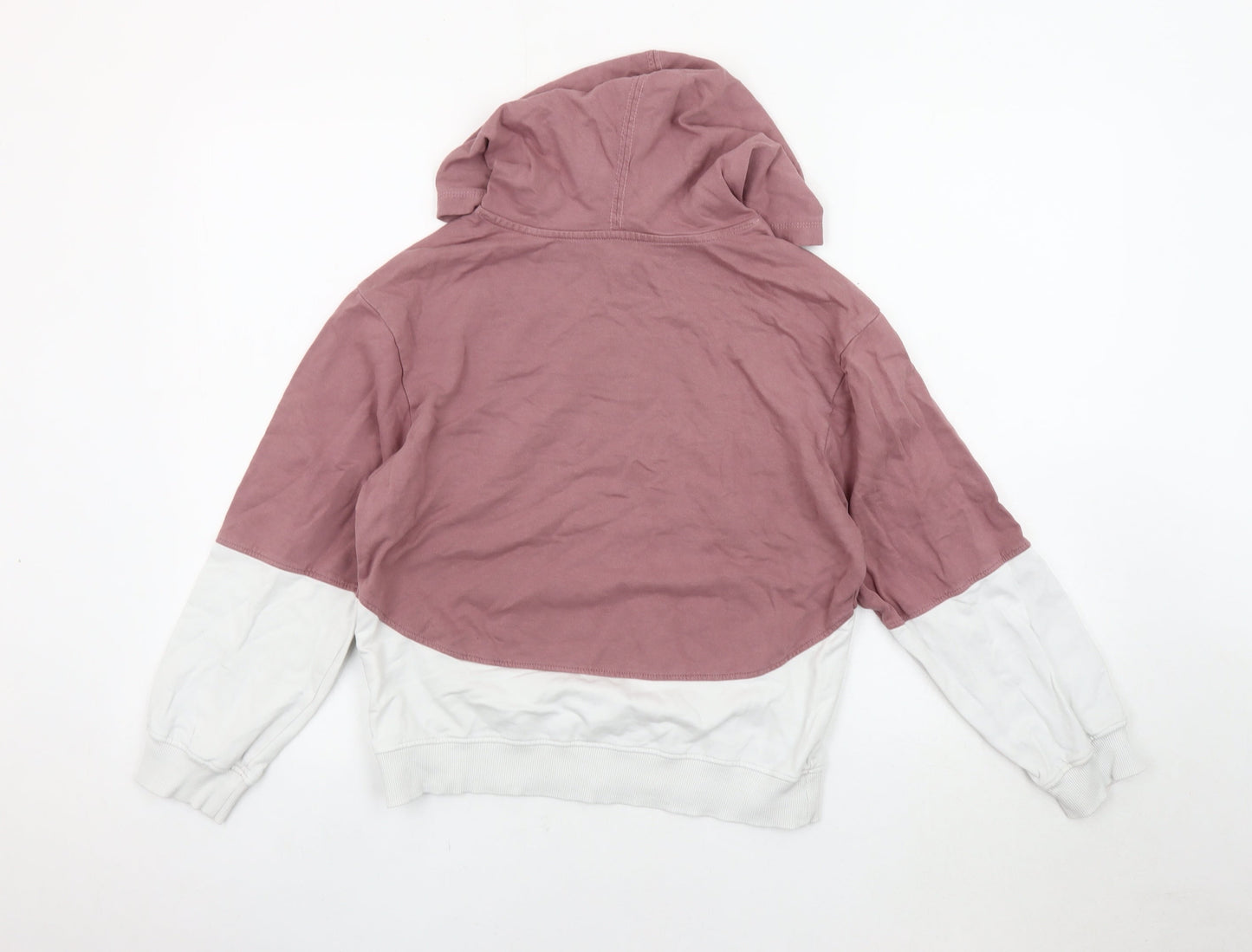 DKNY Teens Pink Colourblock Pullover Hoodie L