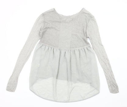 Womens UK Size S Zara Grey Pullover Jumper