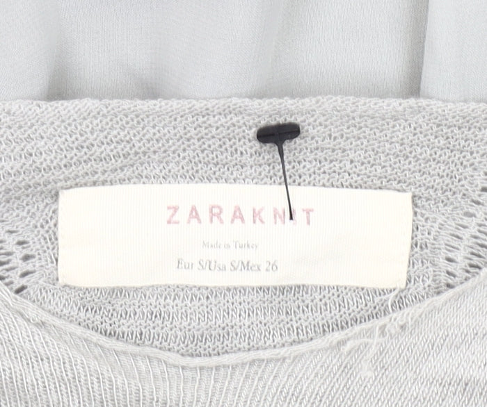 Womens UK Size S Zara Grey Pullover Jumper