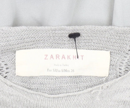 Womens UK Size S Zara Grey Pullover Jumper