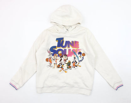 Marks and Spencer White Girls Space Jam Hoodie, Size 14, Pullover