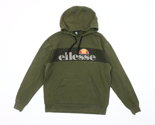 Mens UK Size XS ellesse Green Pullover Hoodie