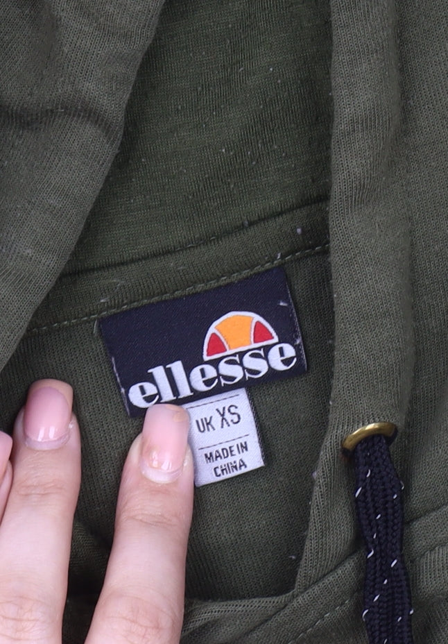 Mens UK Size XS ellesse Green Pullover Hoodie