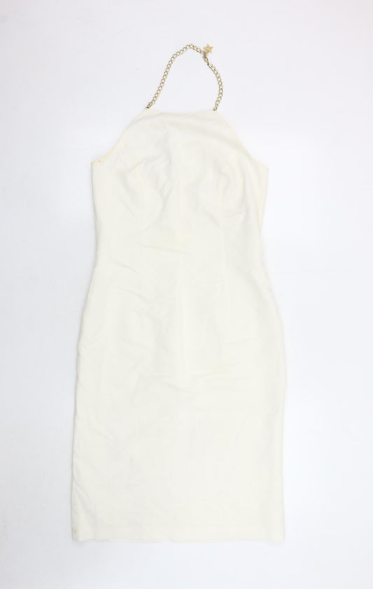 Betty Barclay Women's White Sheath Halter Dress - Size 6