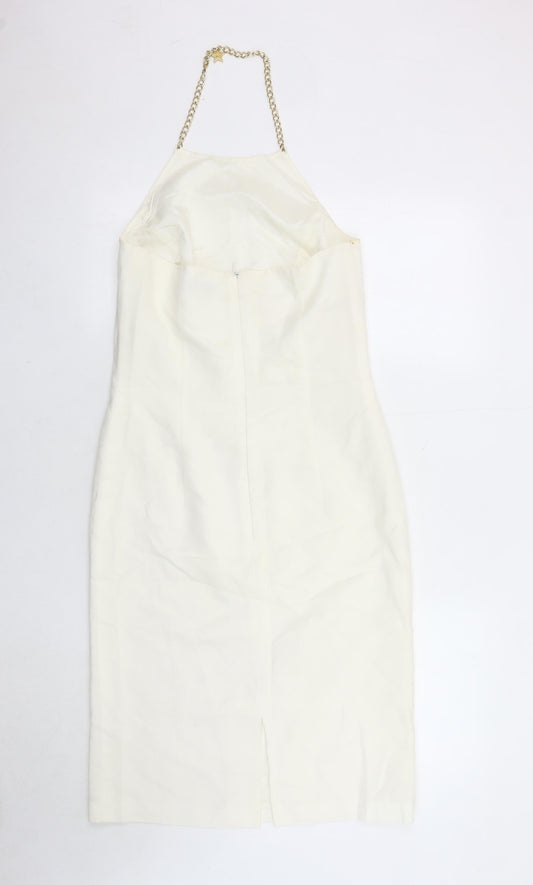 Betty Barclay Women's White Sheath Halter Dress - Size 6