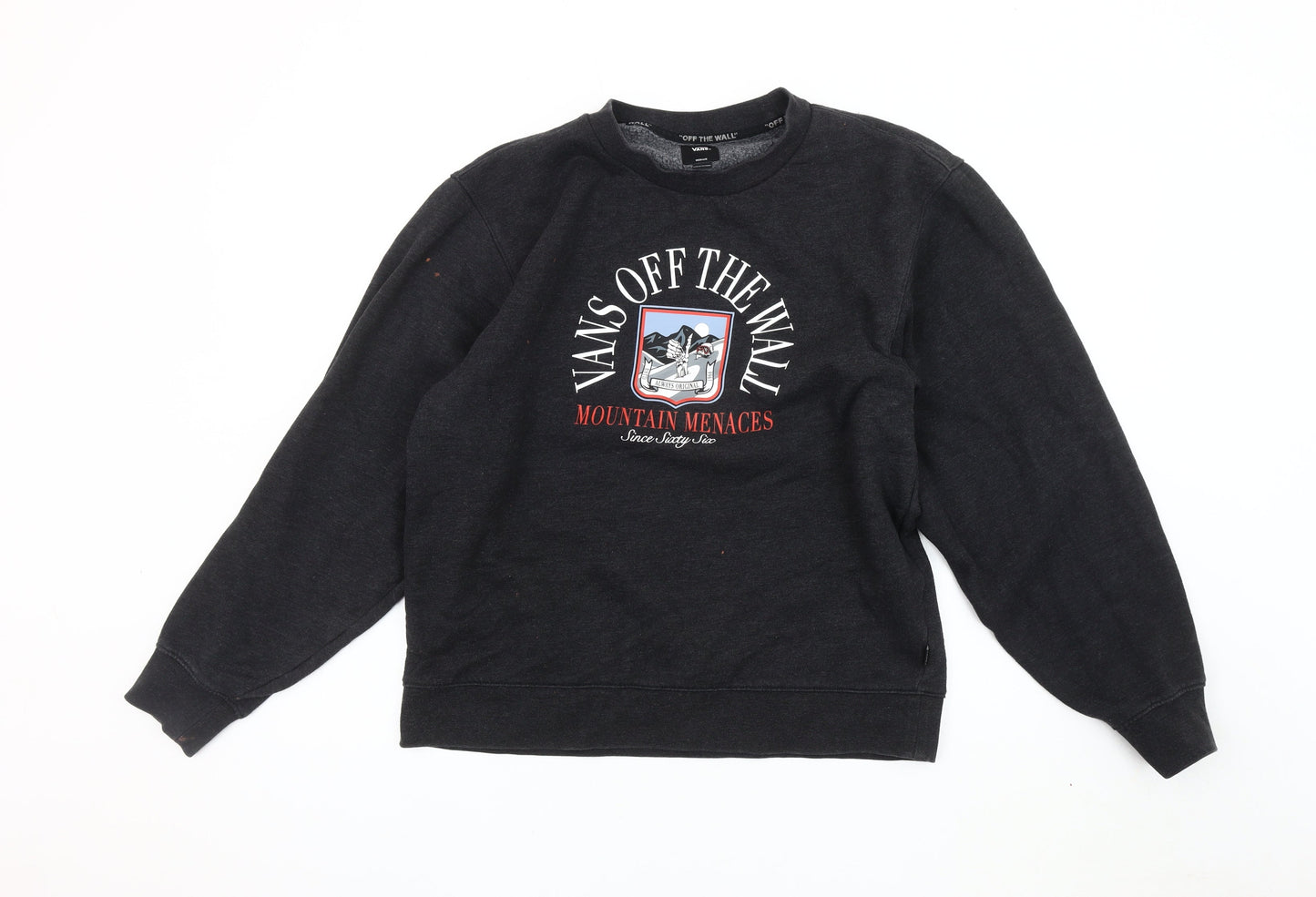 Vans Men's Black Graphic Fleece Sweatshirt M