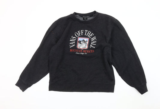 Vans Men's Black Graphic Fleece Sweatshirt M