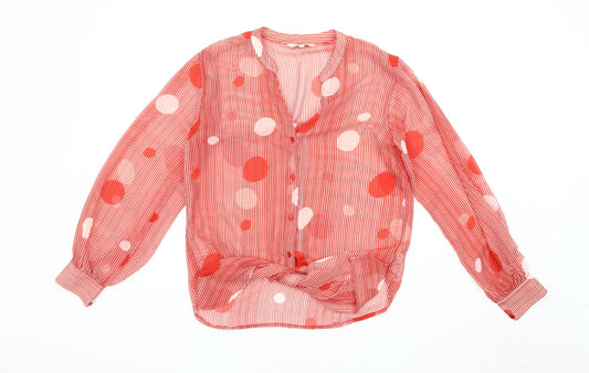 Womens UK Size 12 NEXT Red Basic Blouse