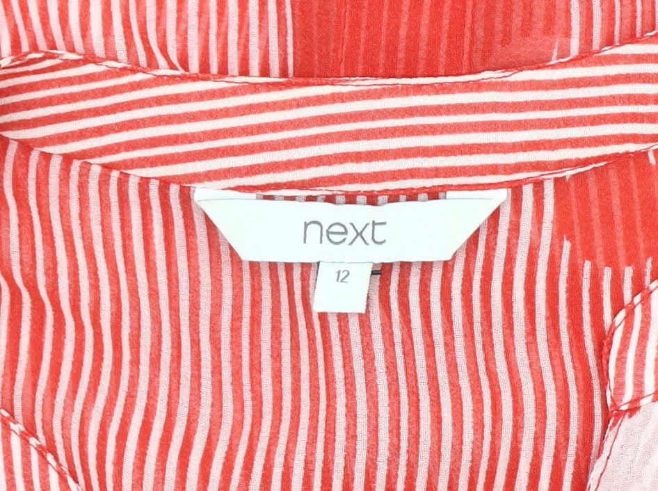 Womens UK Size 12 NEXT Red Basic Blouse