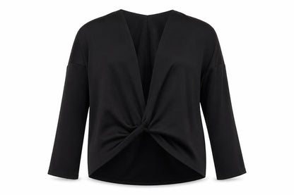 Womens UK Size S Kenneth Cole Black Wrap Blouse