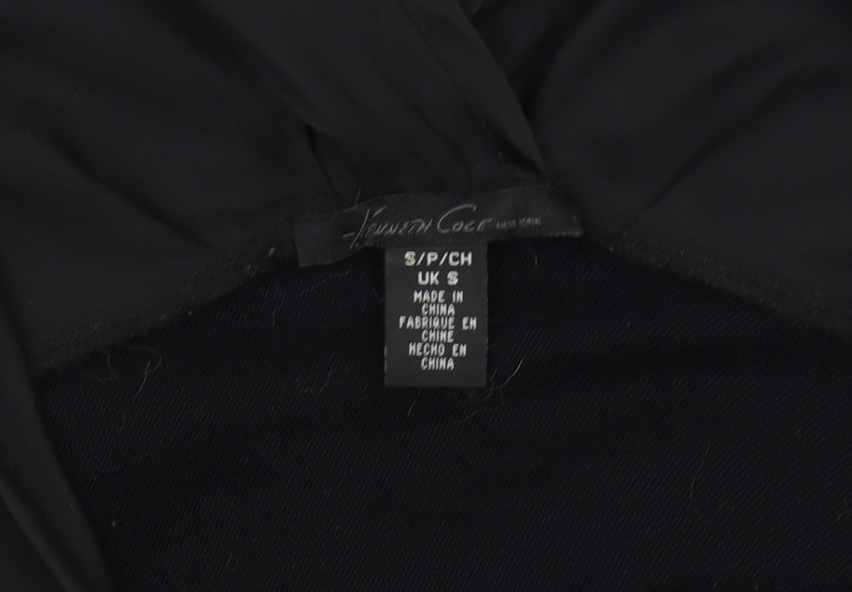 Womens UK Size S Kenneth Cole Black Wrap Blouse