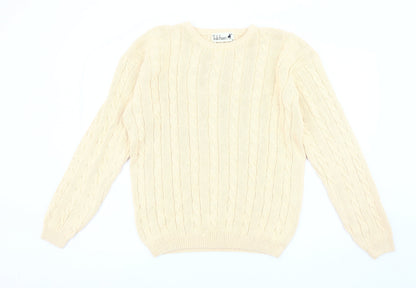 Tulchan Men's Beige Cable-Knit Pullover Jumper M