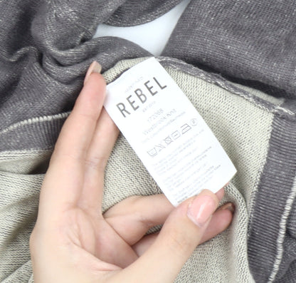 REBEL Men's Grey L Pullover Jumper, Autumn-Winter