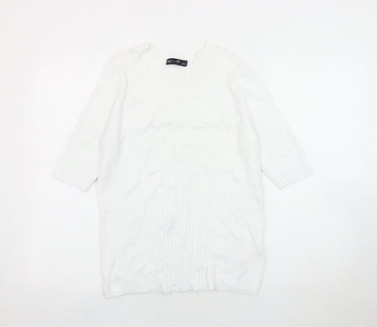 Womens UK Size L Marks and Spencer White Basic T-Shirt