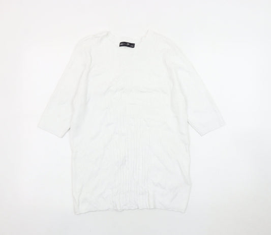 Womens UK Size L Marks and Spencer White Basic T-Shirt