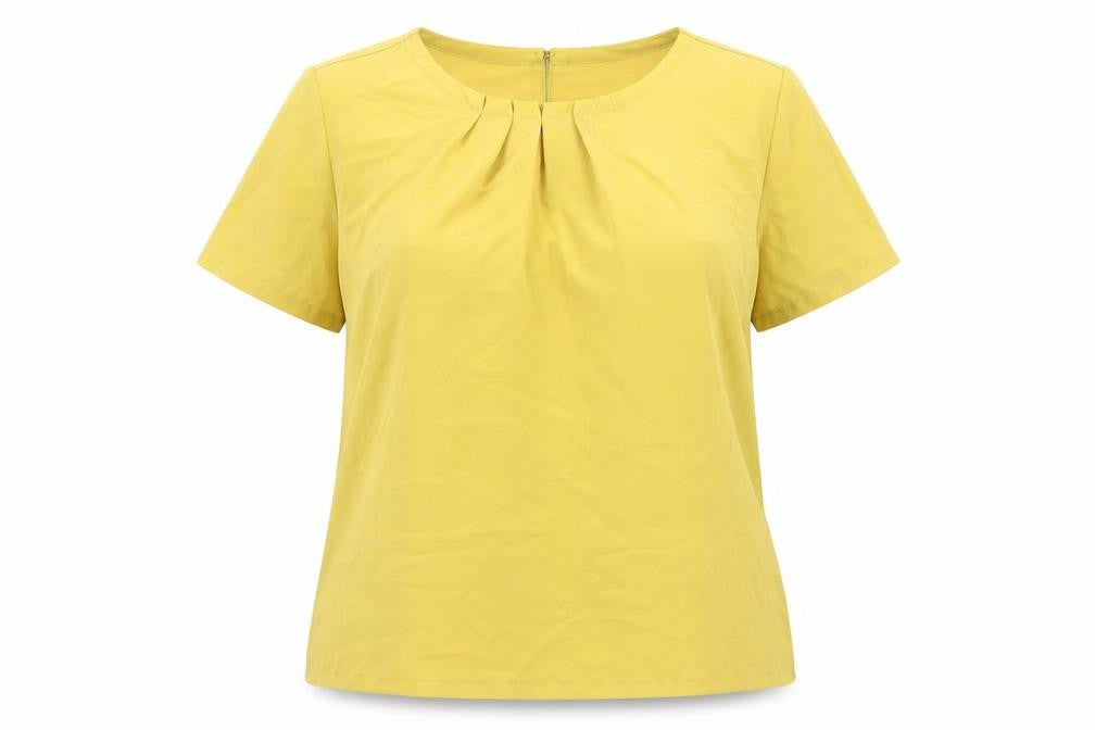 Womens UK Size 14 Marks and Spencer Yellow Basic Blouse