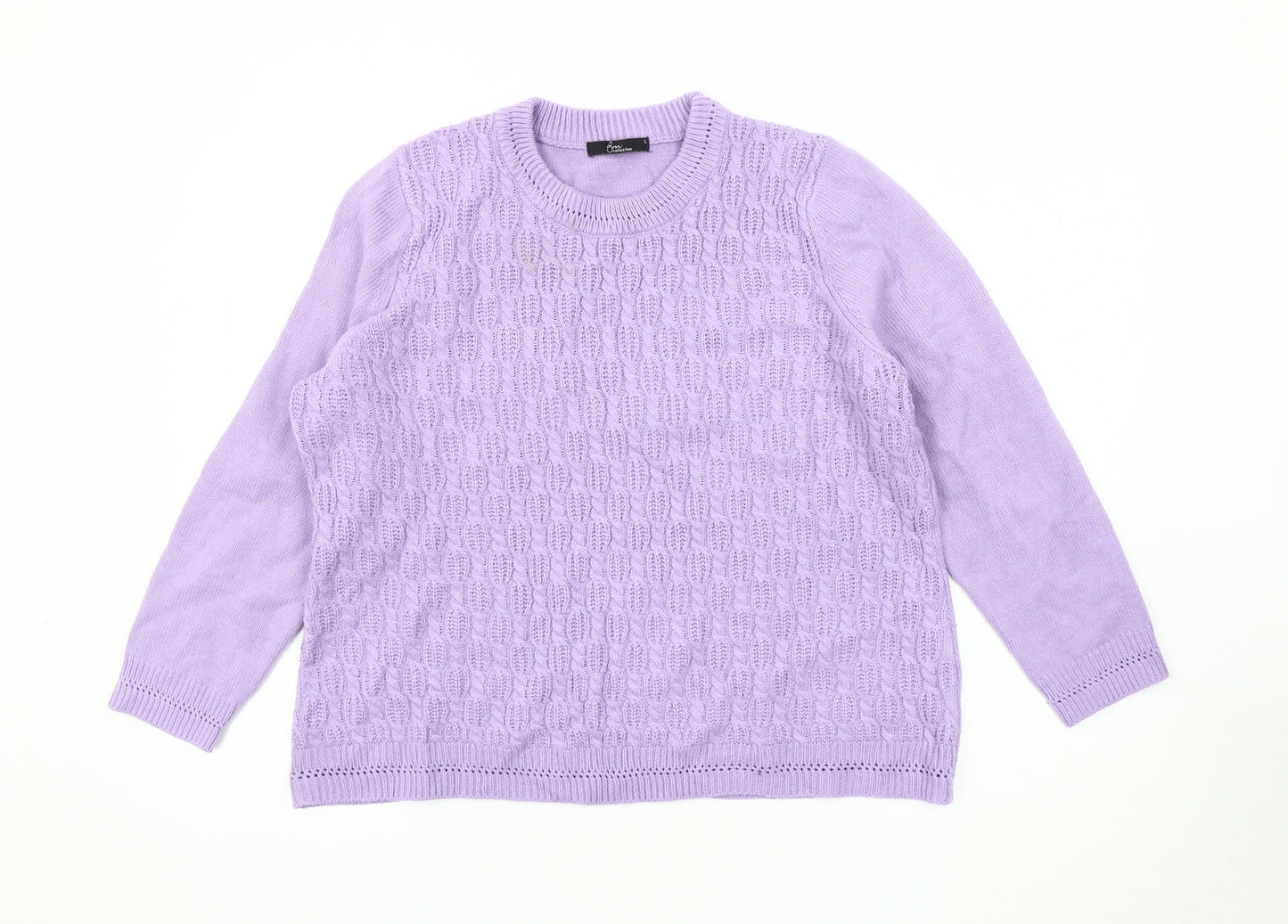 Womens UK Size L bm collection Purple Pullover Jumper