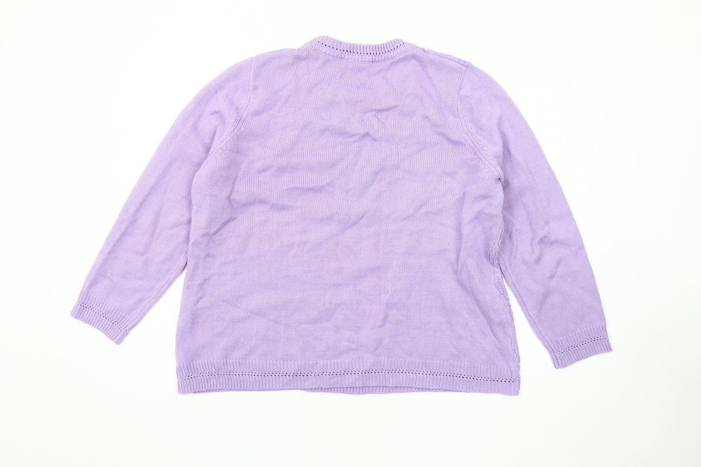 Womens UK Size L bm collection Purple Pullover Jumper