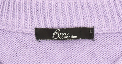 Womens UK Size L bm collection Purple Pullover Jumper