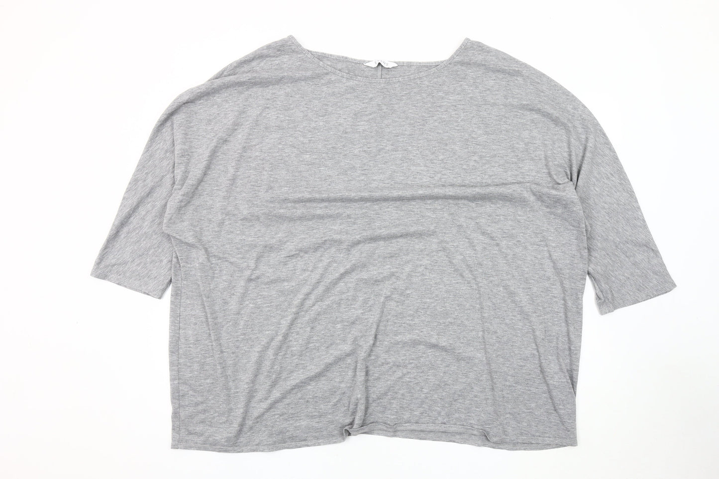 Evans Grey Plus Size Boat Neck Women's Top