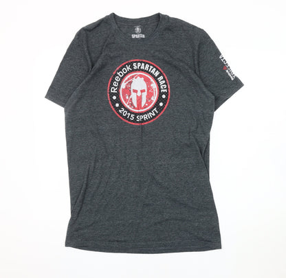 Spartan Men's Grey Sports T-Shirt L Crew Neck