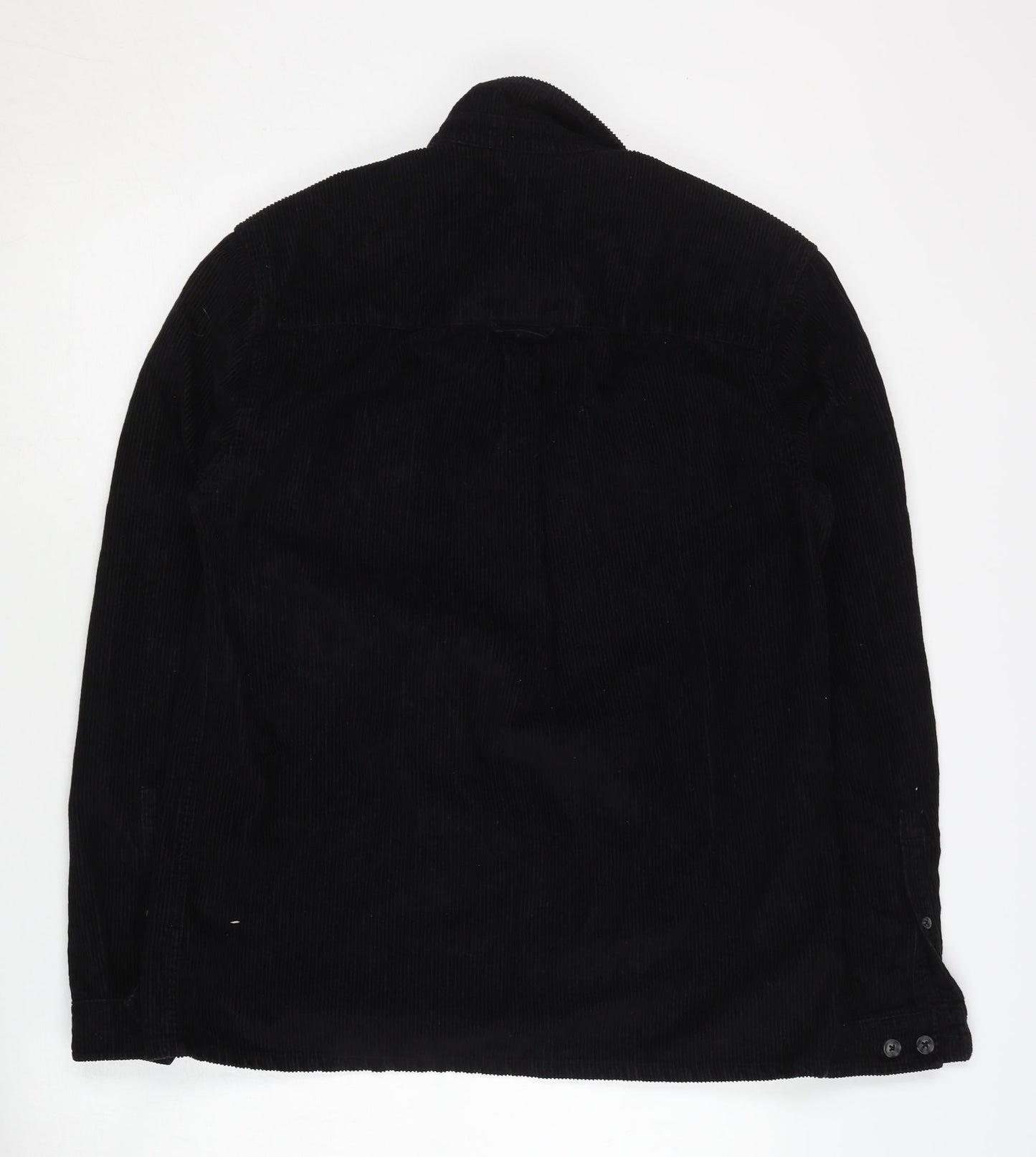 ASOS Men's Black Corduroy Button-Up Shirt XS