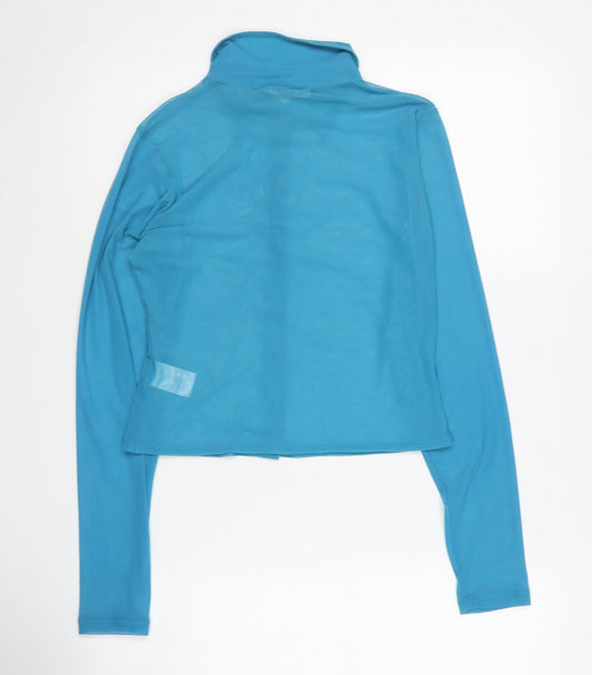 Womens UK Size M Motel Blue Basic Button-Up