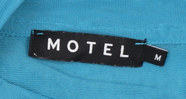 Womens UK Size M Motel Blue Basic Button-Up