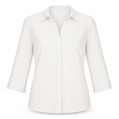 Womens UK Size 14 Marks and Spencer White Basic Button-Up