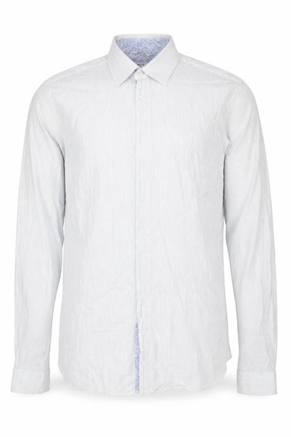 Nigel Hall Mens XL White Striped Button-Up Shirt
