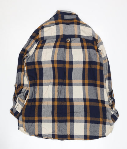 Womens UK Size 10 River Island Multicoloured Basic Button-Up