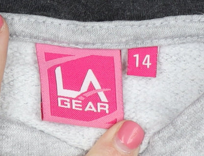Womens UK Size 14 LA Gear Grey Pullover Hoodie