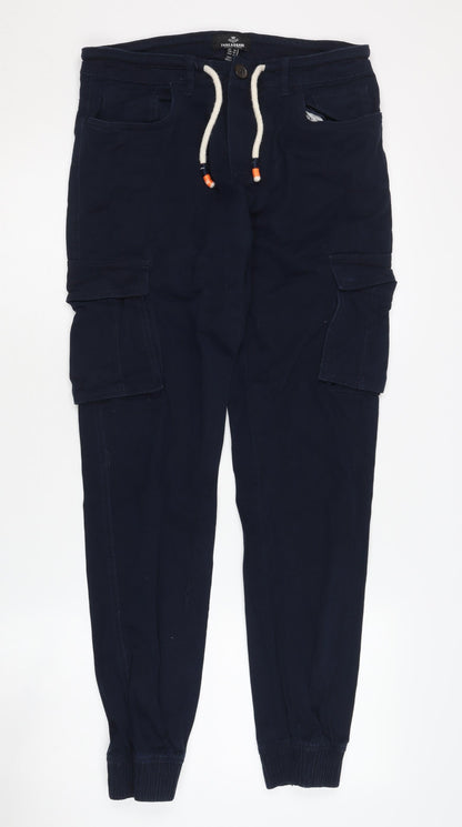 Threadbare Men's Blue Cargo Trousers Size 30