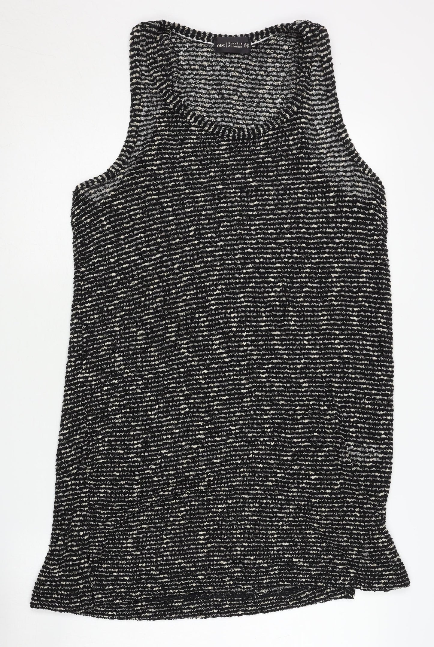 Next Women’s Black Striped Tank Dress Size 16