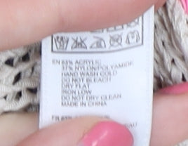 Forever 21 Women Beige Pullover Jumper, S, Fair Isle Pattern